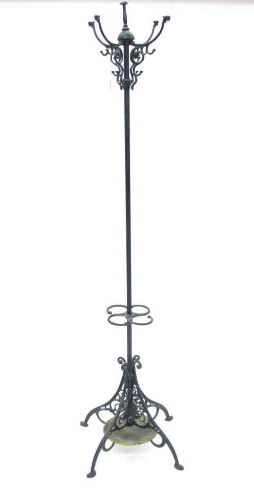 wrought iron coat tree stand