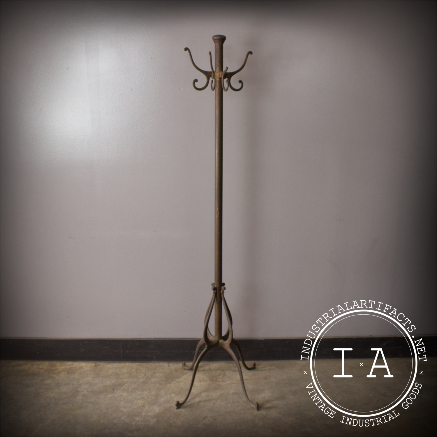 wrought iron wall coat rack