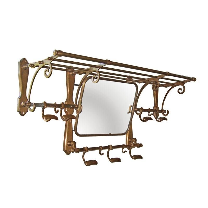 Coat rack with mirror