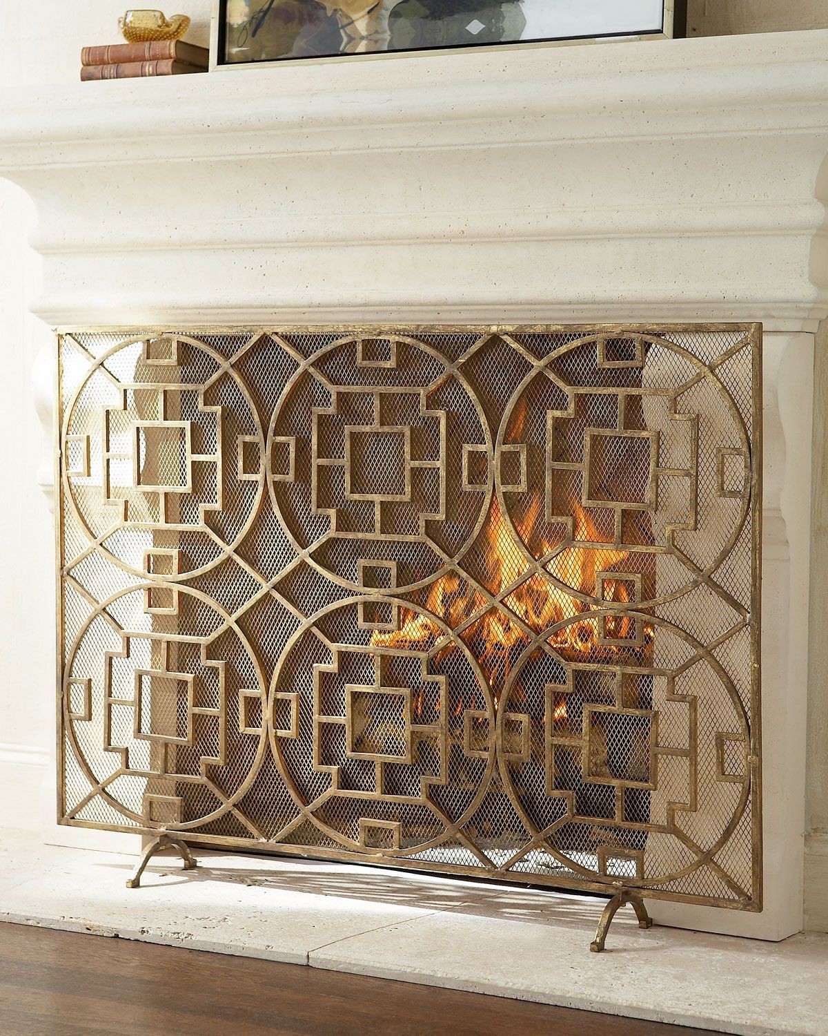 Fireplace screen decorative 1