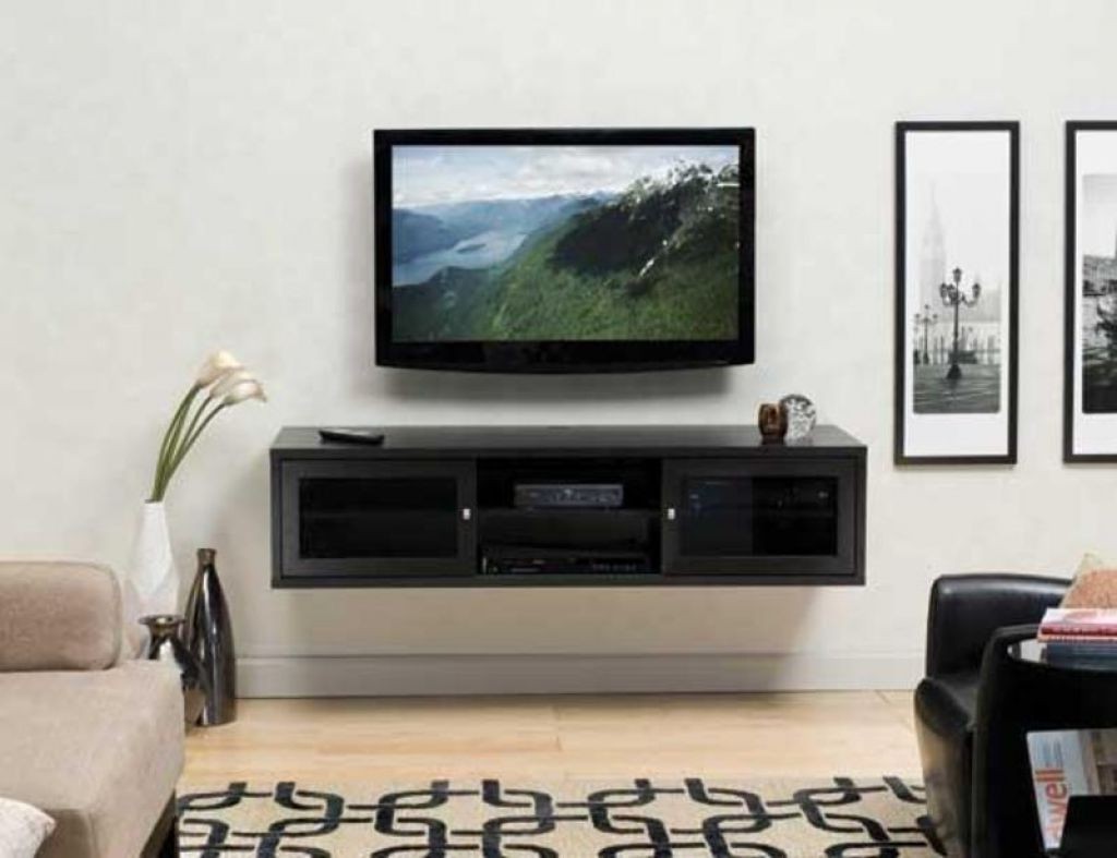 Home Entertainment Furniture Wall Mounted Floating Tv Shelf Tv