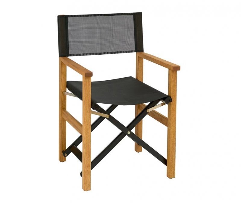 Folding wooden directors chair
