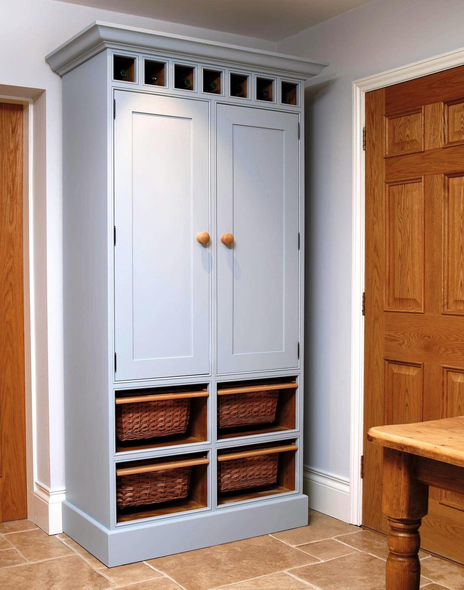 Freestanding oak deals pantry cabinet