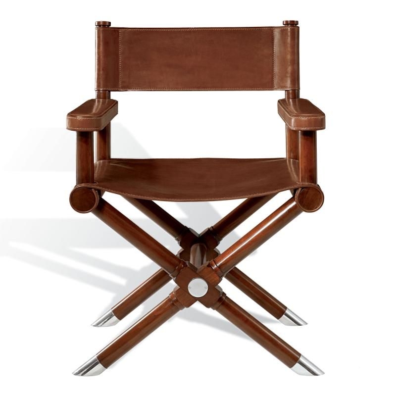 Leather director's online stool