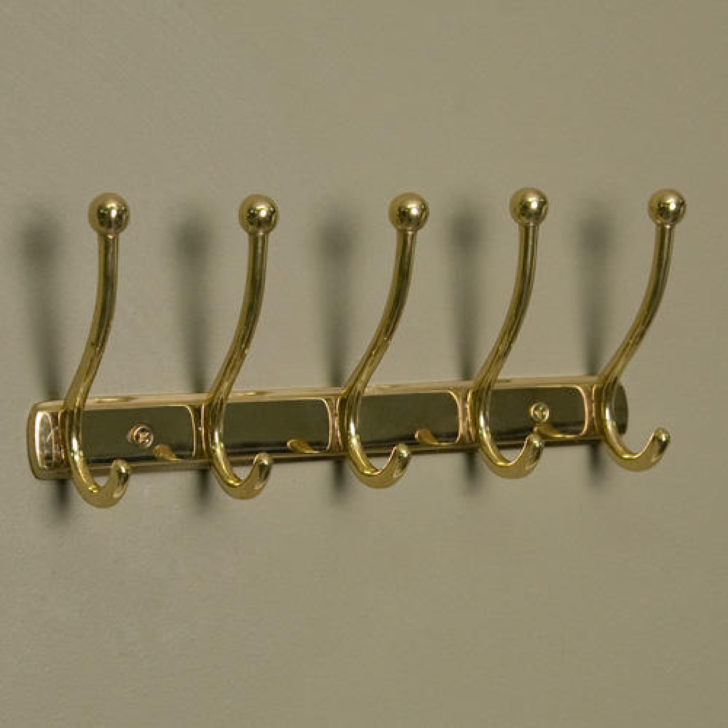 Morano solid brass coat rack polished brass