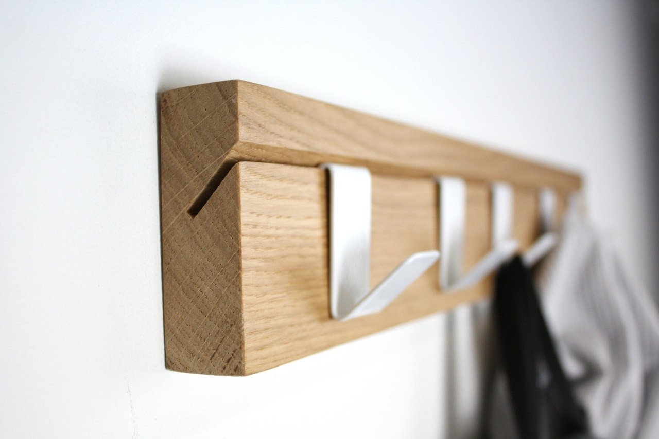 oak coat rack shelf