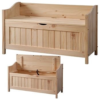 Pine storage benches 3