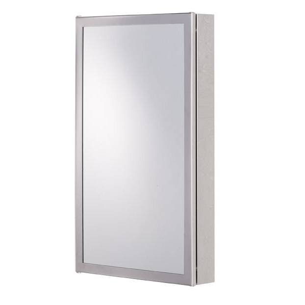 Radial stainless steel corner cabinet