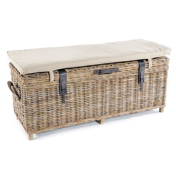 Wicker storage discount bench for bedroom