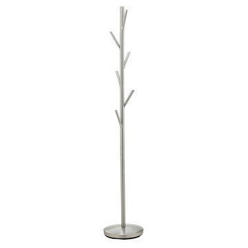 brushed steel coat stand
