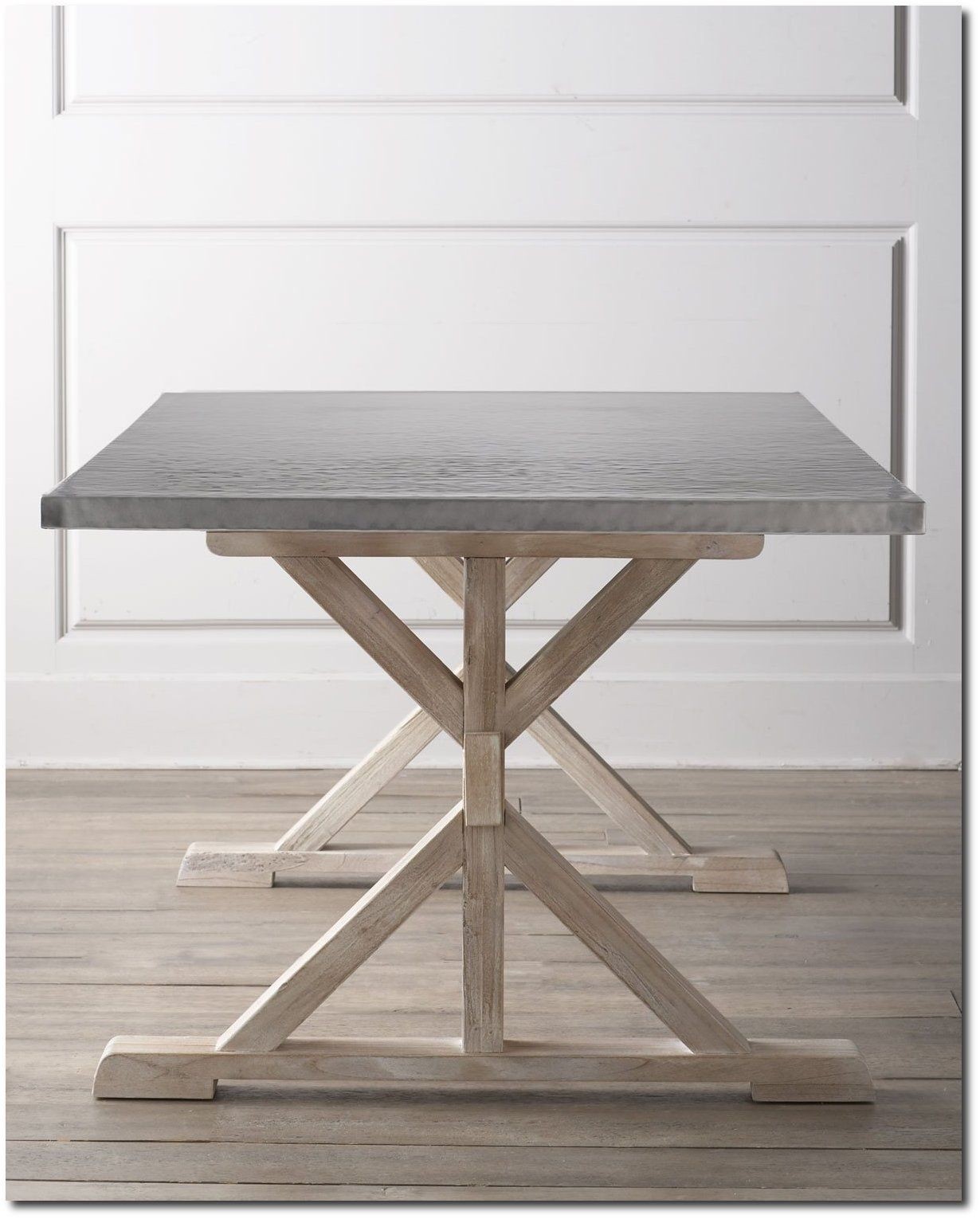 Stainless steel top dining table