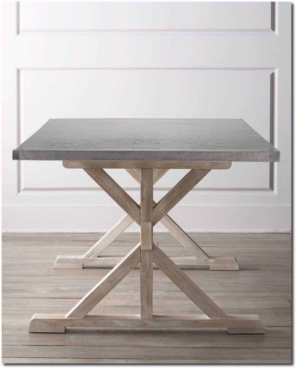 metal top dining room table