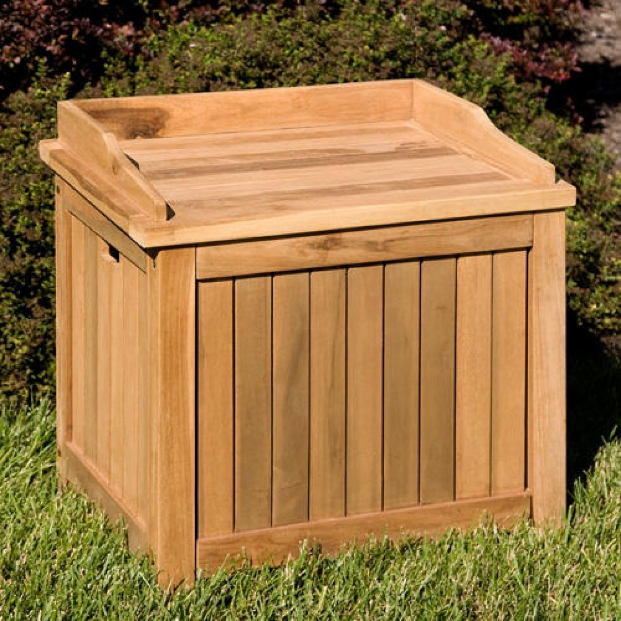 Teak Storage Benches Foter   Teak Storage Cabinet Outdoor 