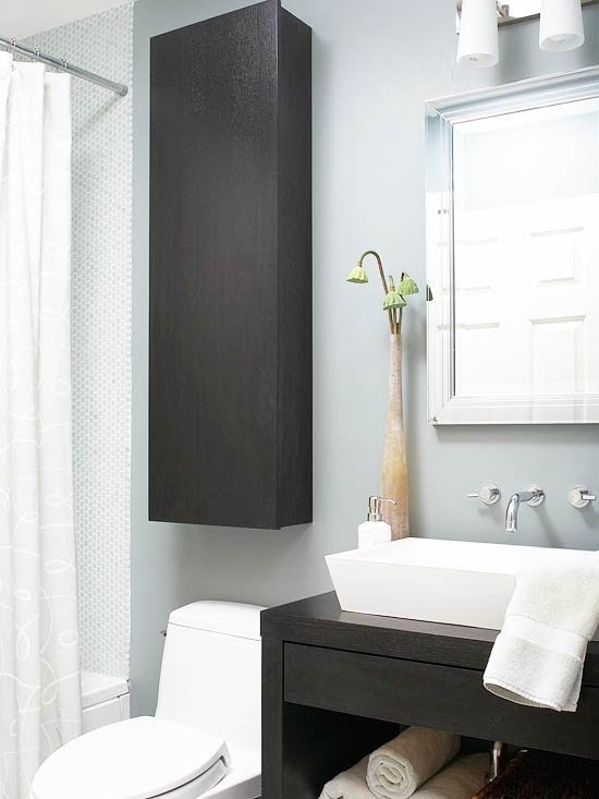 Modern bathroom store linen cabinet