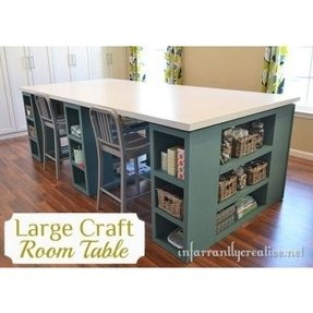 Craft Room Work Table : Sauder HomeVisions White Work Table | Craft room tables ... / In this video i'm sharing with you my new work room table for my downstairs craft room.