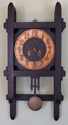 Arts and crafts mantle clock