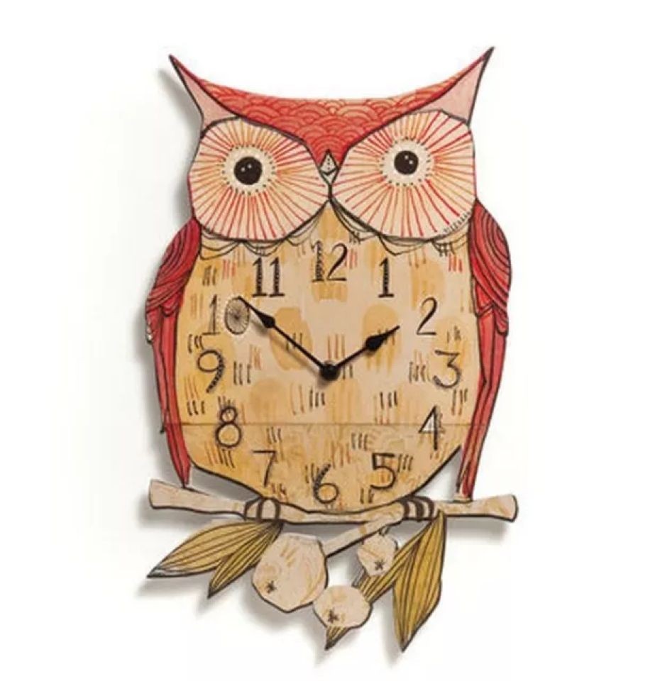 Demdaco Owl Wall Clock