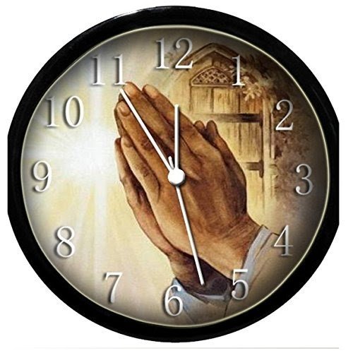 Glow In the Dark Wall Clock - Praying Hands