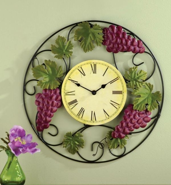 Grapevine Kitchen Wall Clock Decor