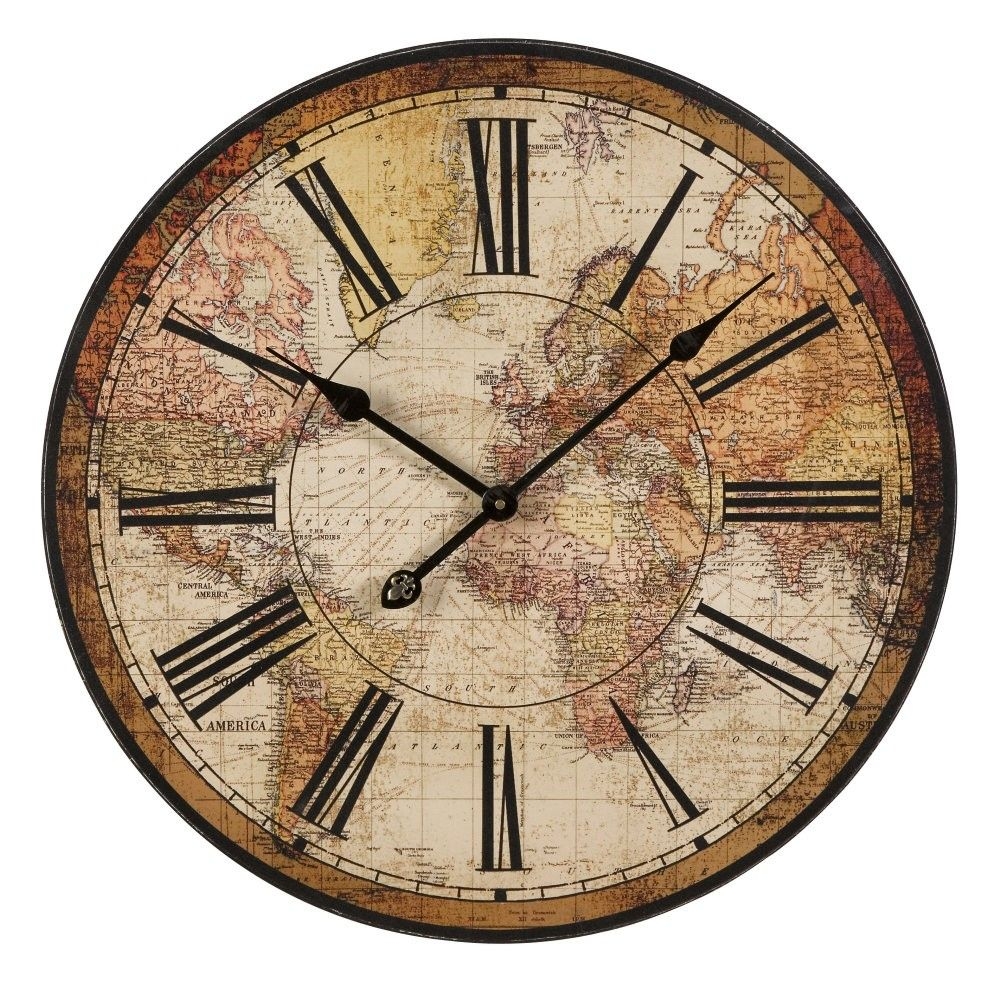 Handcrafted regent geographic wall clock