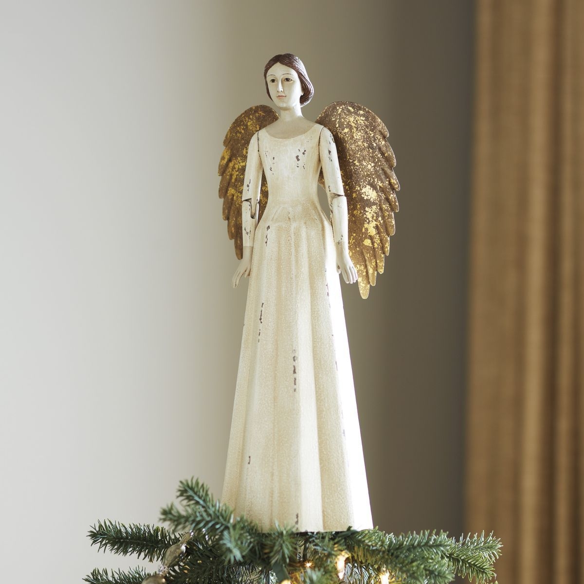 White Elegant Modern Angel Tree Topper