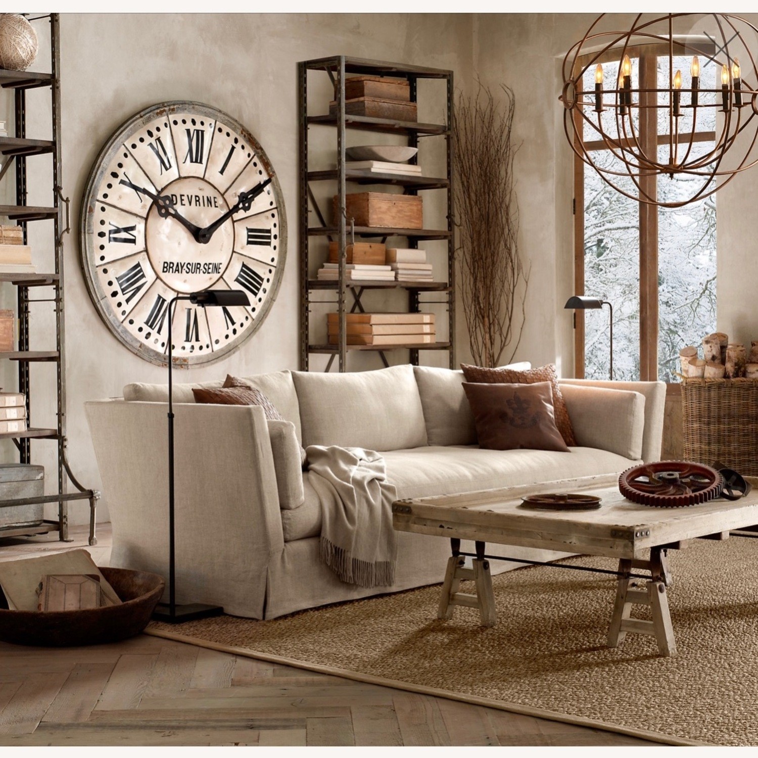 Oversized Wall Clock Accent Wall Ideas 24 Inch Antiqued Case Classic Vintage New 