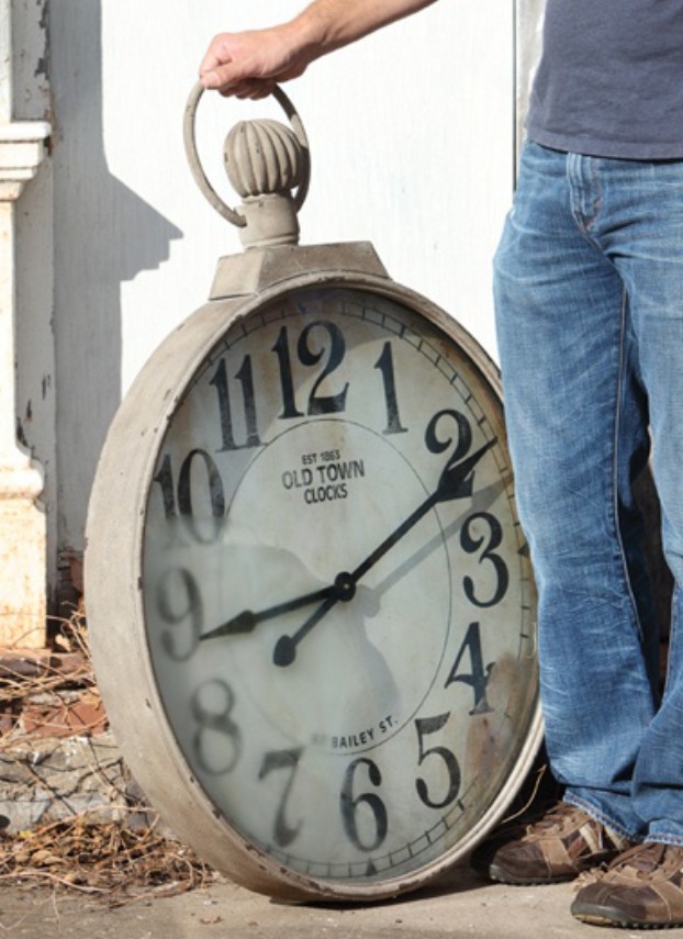 Large pocket watch wall clock