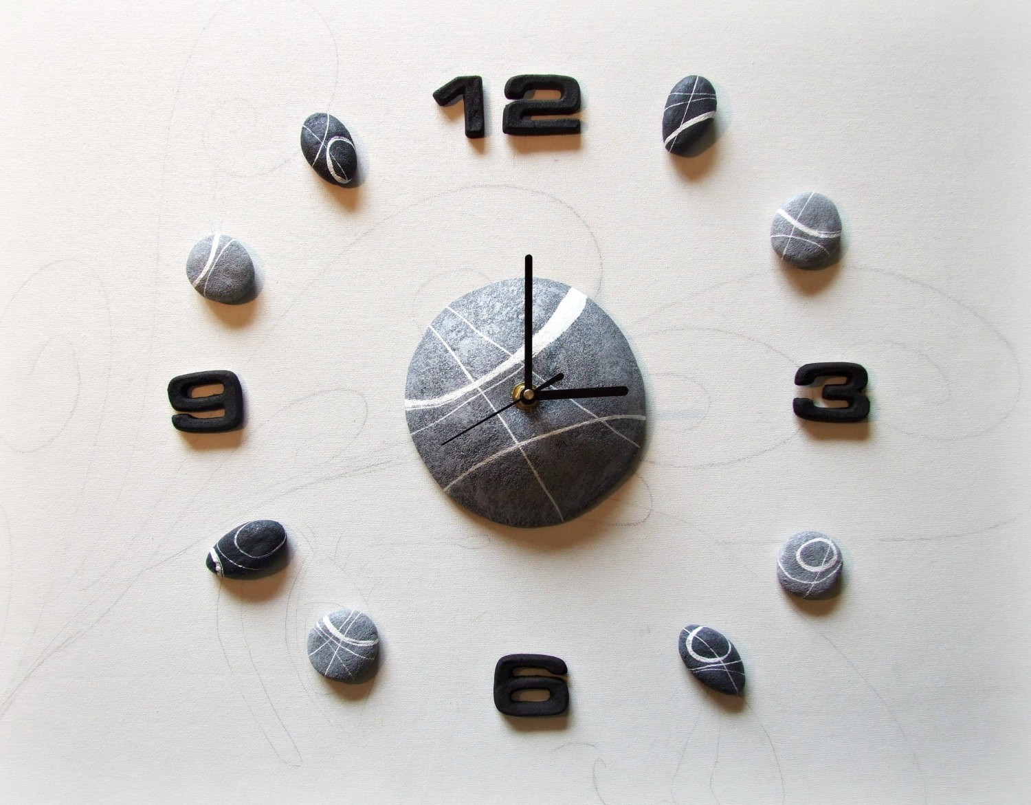 Modern wall clock large