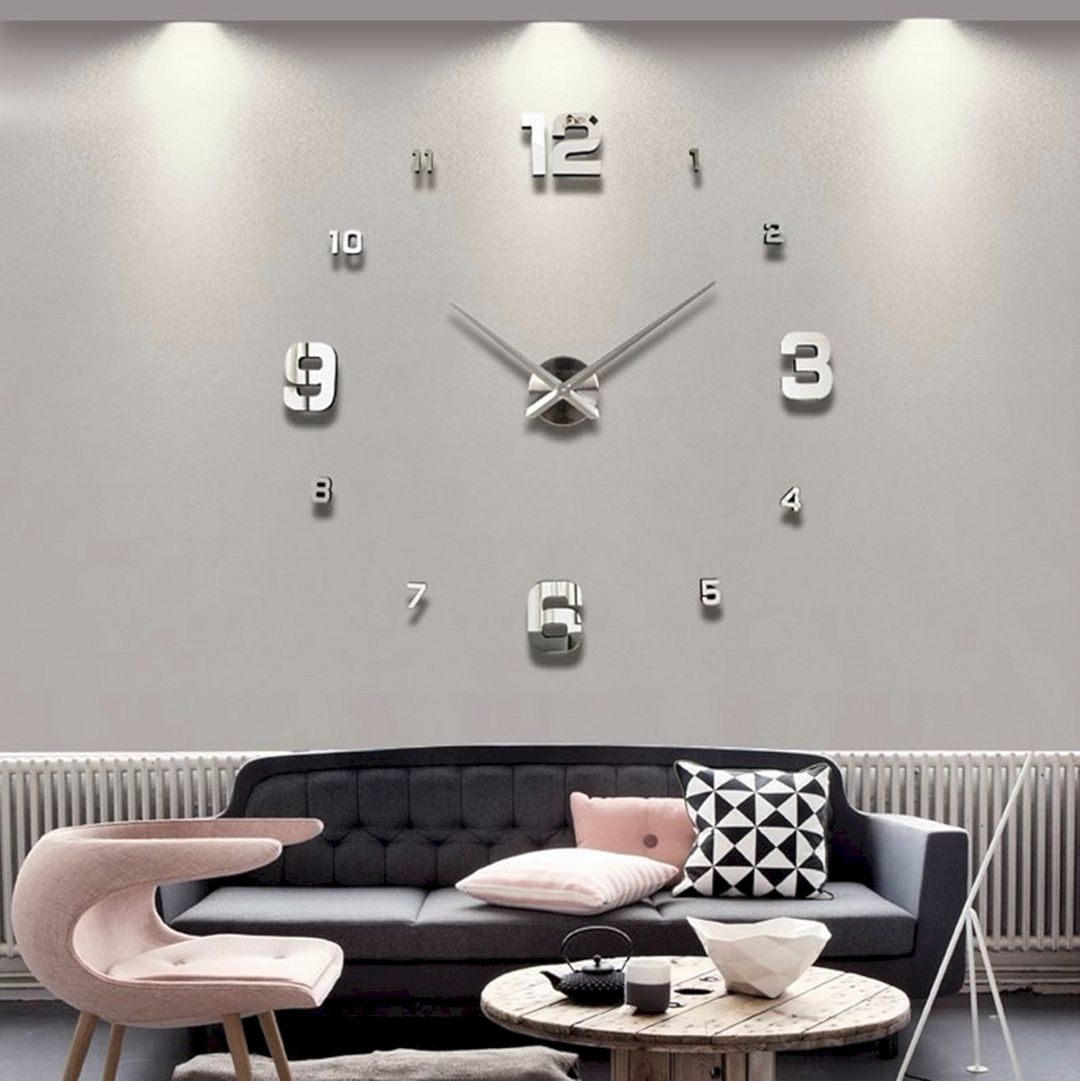 New Creative Large DIY Mirror Digital Wall Clock Acrylic EVA Stickers Silent Clocks Watches Home Decor