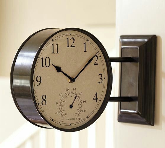 Side view wall mount clock