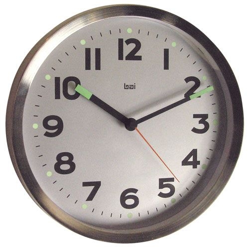 Stainless steel kitchen clock