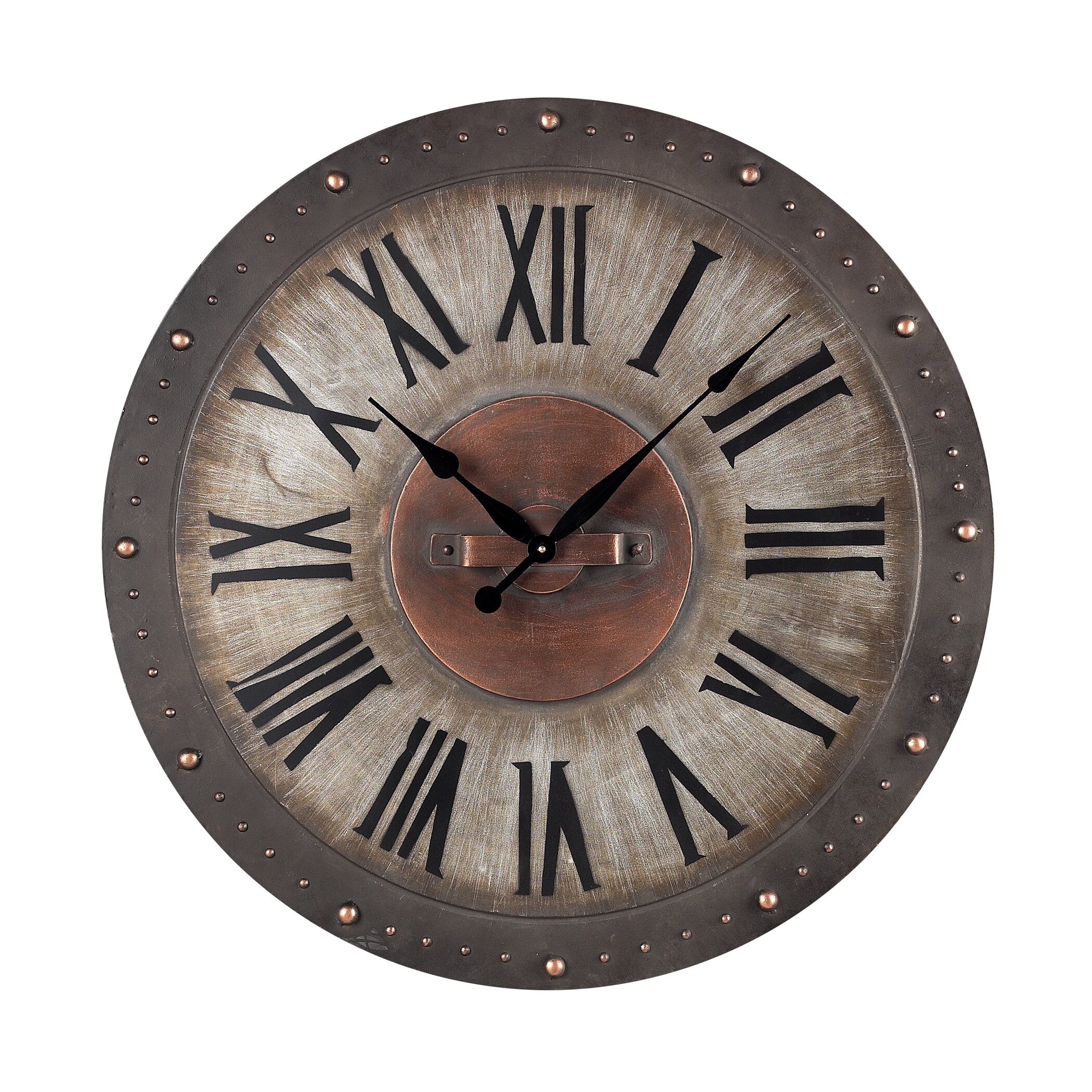 Sterling Industries Metal Roman Numeral Wall Clock