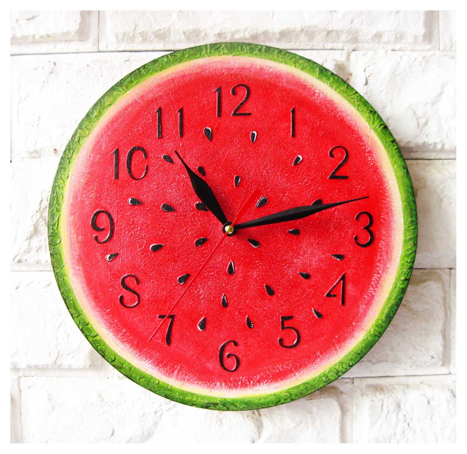 The watermelon wall clock home decor for