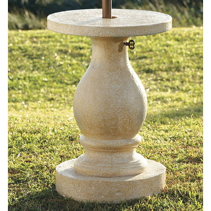 Baluster patio umbrella stand traditional coat stands and umbrella stands