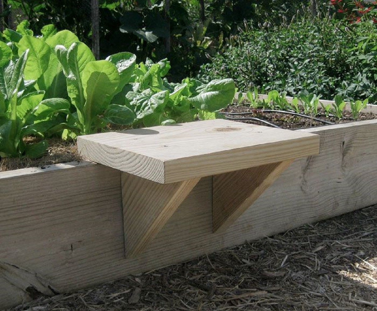 Bench with planter box
