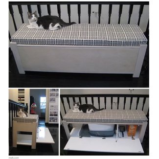 Cat Litter Box Bench - Ideas on Foter