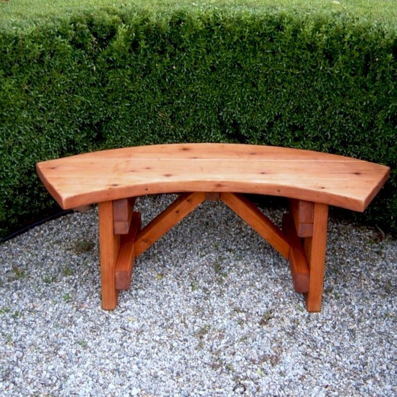 Half circle bench online outdoor