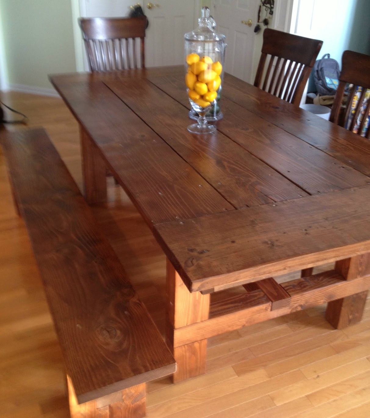 Farmhouse benches for dining tables