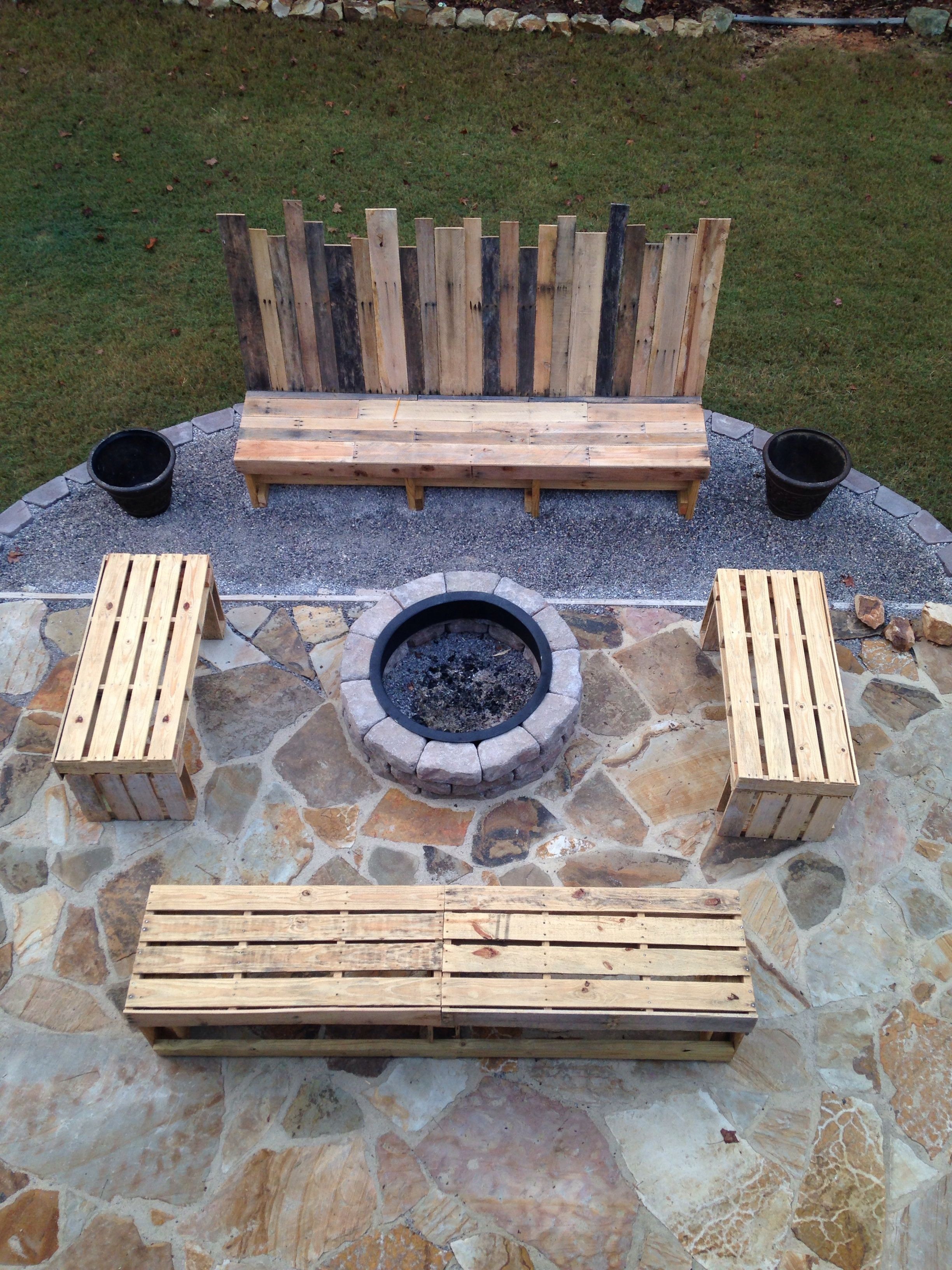 Fire pit bench