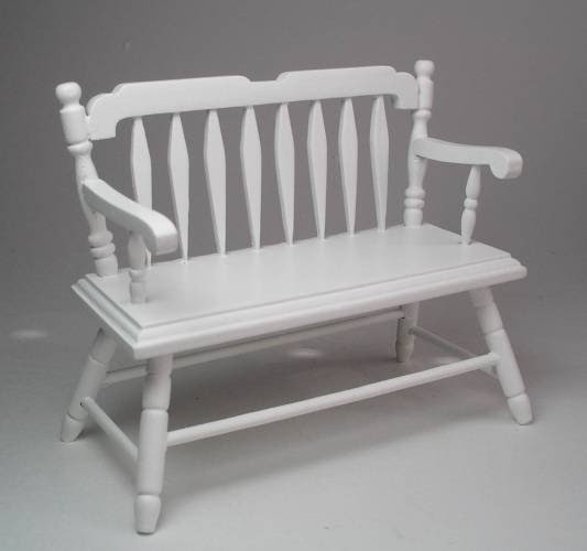 For the hallway white deacons bench