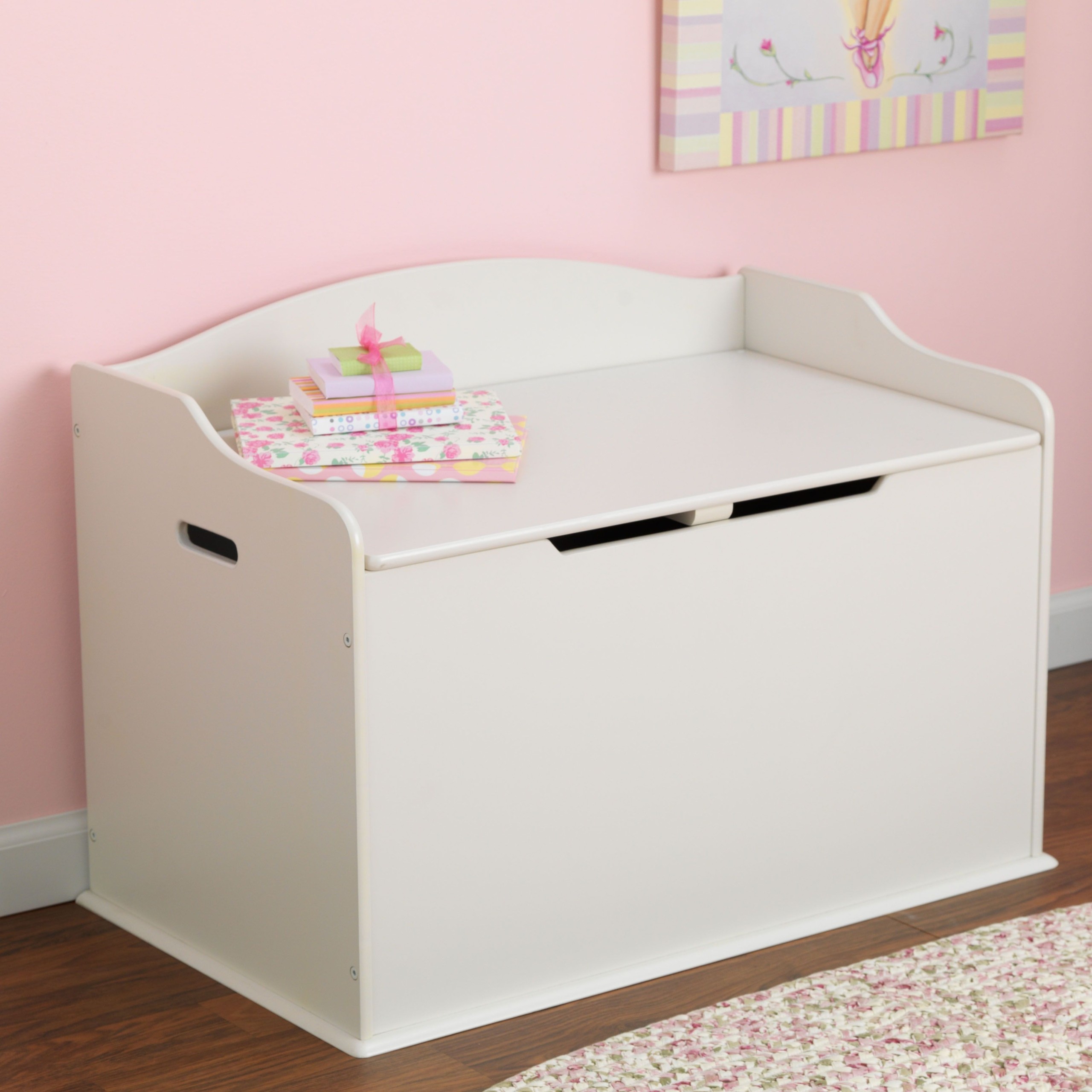 pink personalised toy box