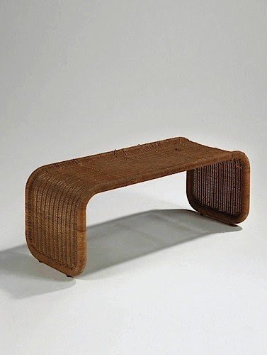 Rattan benches 8