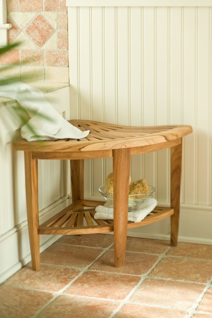Teak corner stool been looking for a shower stool this