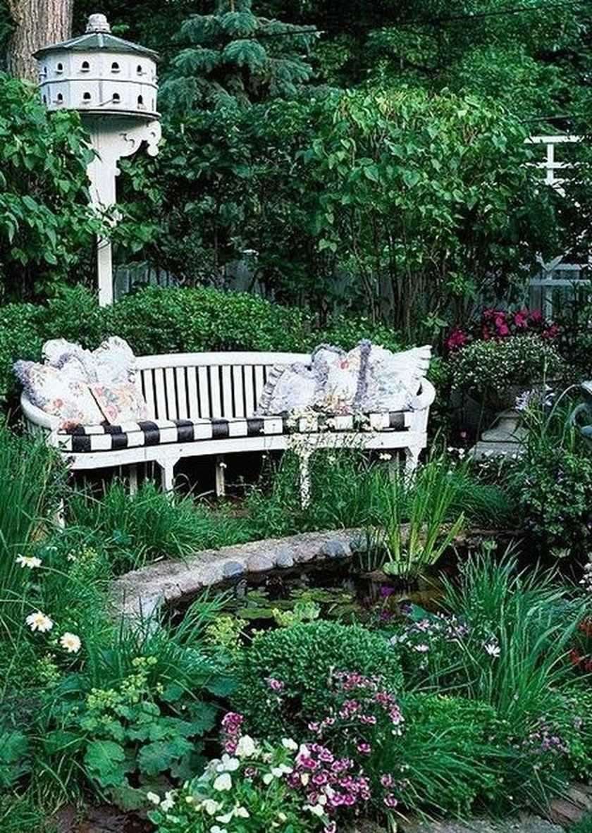 Teak curved garden bench