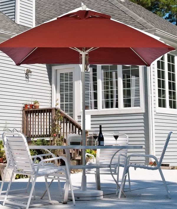 6.5 ft Square Wind Resistant Commercial Grade Market Umbrella by Frankford