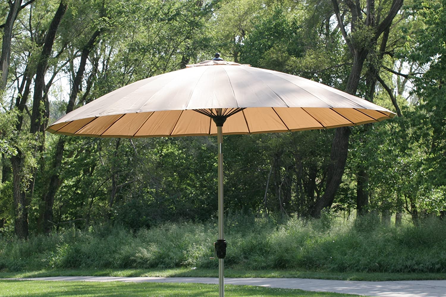 Heavy duty wind store resistant patio umbrella