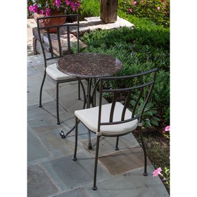 Granite Patio Furniture Sets Foter Alfresco Home Ponza Round Granite Bistro Set 24 Inch