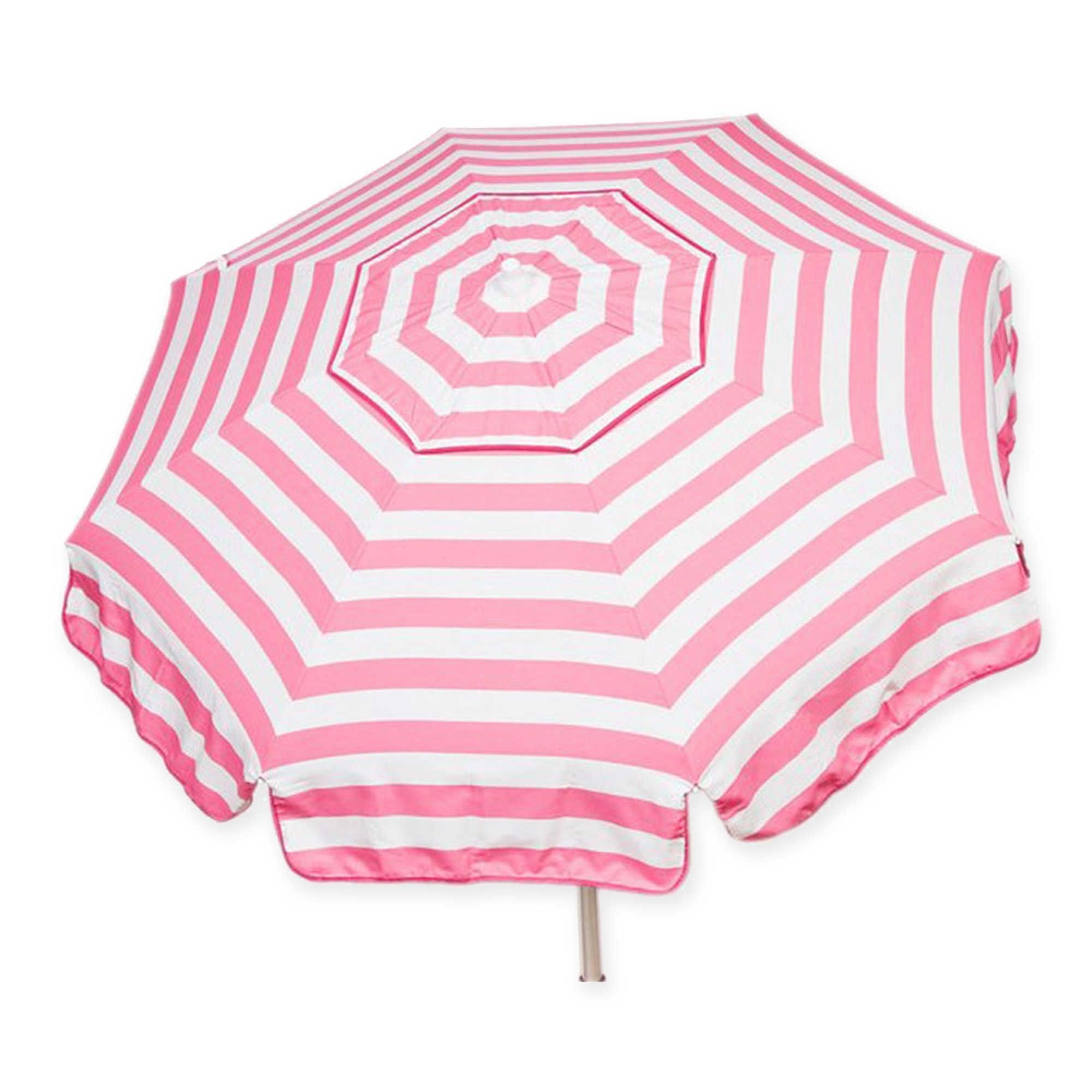 Bistro 6 pink white stripe patio umbrella outdoor garden market