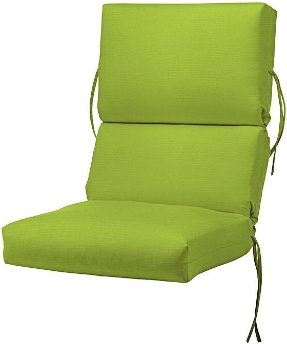 Bullnose High back Outdoor Chair Cushion, 4"Hx20"Wx44"D, ARUBA SUNBRELLA
