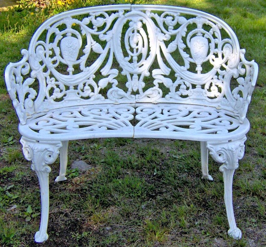 Small wrought iron discount bench